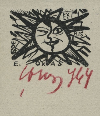 Ex libris E. Okas 