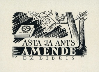 Asta ja Ants Amende ex libris 