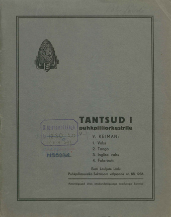 Tantsud puhkpilliorkestrile. I