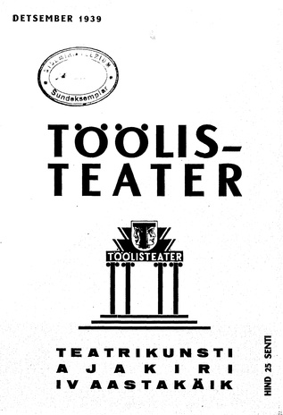 Töölisteater ; 2 (16) 1939-12