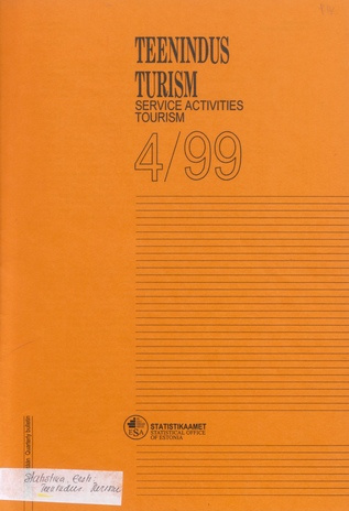 Teenindus. Turism : kvartalibülletään = Service activities. Tourism : quarterly bulletin ; 4 2000-03
