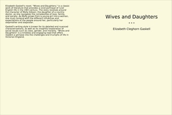 Wives and Daughters 