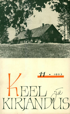 Keel ja Kirjandus ; 11 1965-11