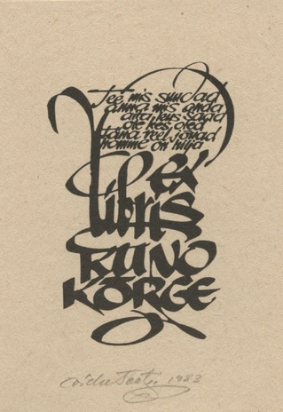 Ex libris Kuno Kõrge 