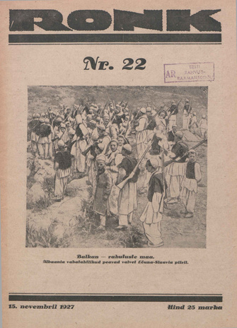 Ronk : perekonna ajakiri ; 22 (178) 1927-11-15