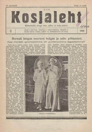 Uus Kosjaleht ; 3 1933