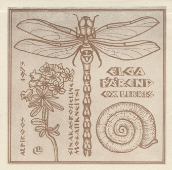 Elga Pärend ex libris 