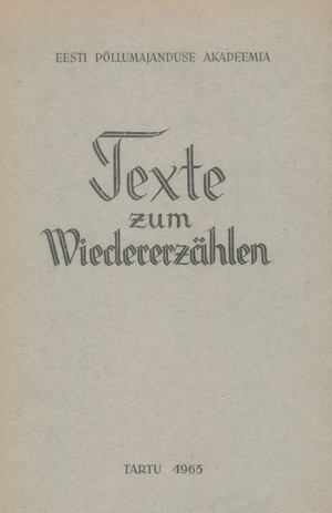 Texte zum Wiedererzählen 