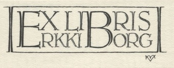 Ex libris Erkki Borg 