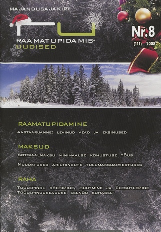 Raamatupidamisuudised : RUP : majandusajakiri ; 8 (111) 2008