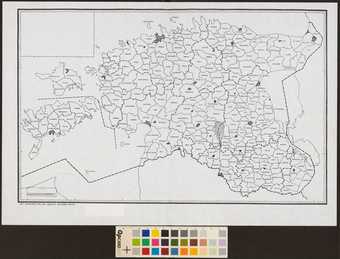 [Eesti NSV maakonnad ja vallad] : [kontuurkaart]