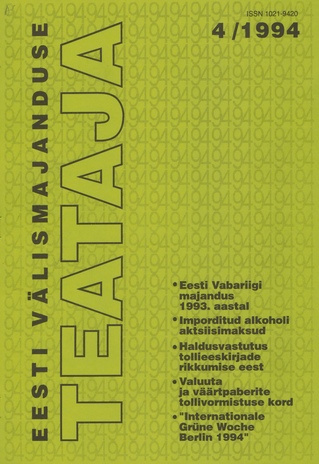 Eesti Välismajanduse Teataja ; 4 1994