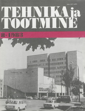 Tehnika ja Tootmine ; 8 1983-08