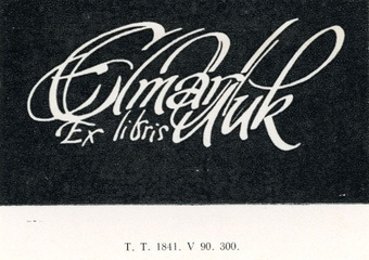 Elmar Uuk ex libris 