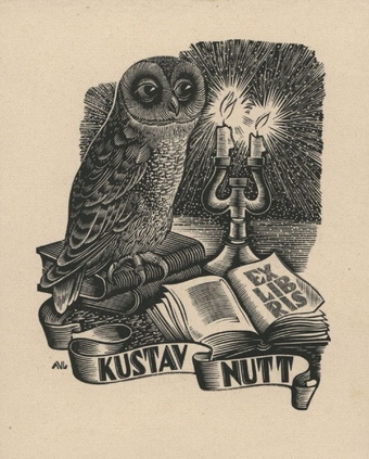 Ex libris Kustav Nutt 