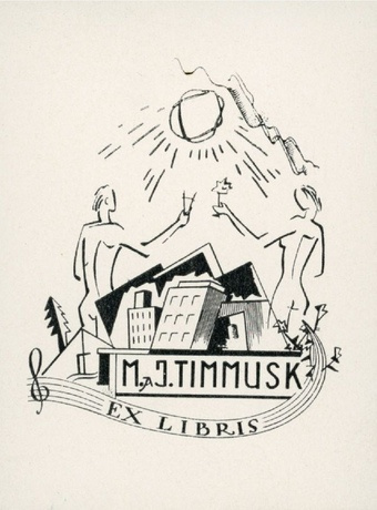 M. ja J. Timmusk ex libris 