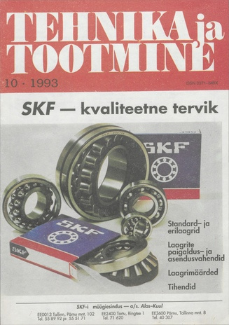 Tehnika ja Tootmine ; 10 1993-10