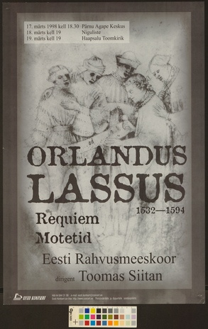 Orlandus Lassus : requiem, motetid : Eesti Rahvusmeeskoor 