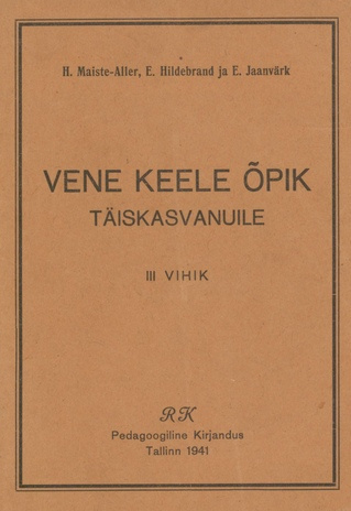 Vene keele õpik täiskasvanuile