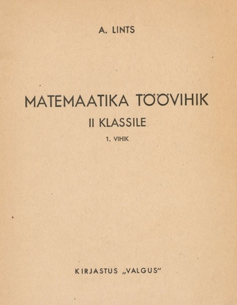 Matemaatika töövihik II klassile. 1. vihik