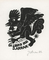 Ex libris 1981 J. Arrak  