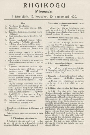 Riigikogu IV koosseis : täielikud protokollid : II istungjärk : protokoll nr. 16