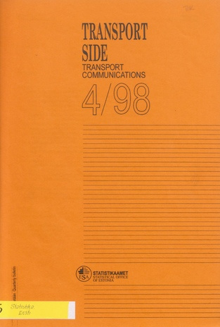 Transport. Side : kvartalibülletään = Transport. Communications : quarterly bulletin ; 4 1999-03