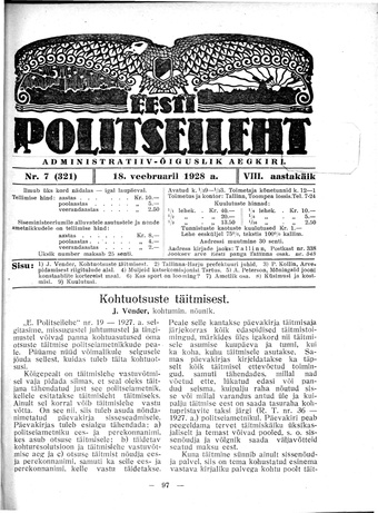 Eesti Politseileht ; 7 1928