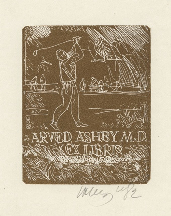 Arved Ashby M.D. ex libris 