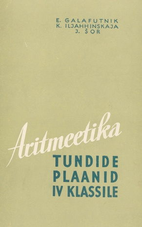 Aritmeetika tundide plaanid IV klassile