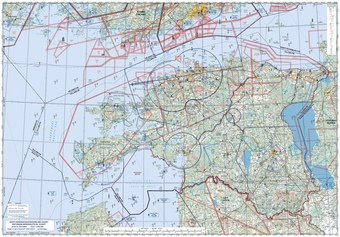 Eesti aeronavigatsiooniline kaart = Estonian Aeronautical Chart : date of aeronautical information 18 APR 2024 