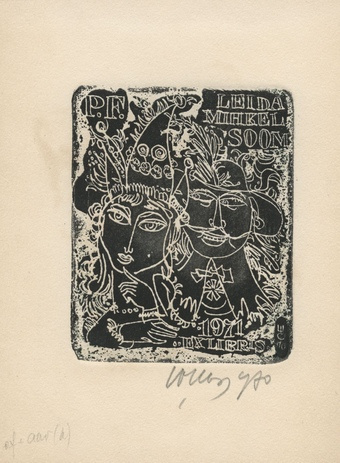 P.f. Leida Mihkel Soom 1971 ex libris 