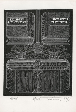 Ex libris Bibliothecae Universitatis Tartuensis 
