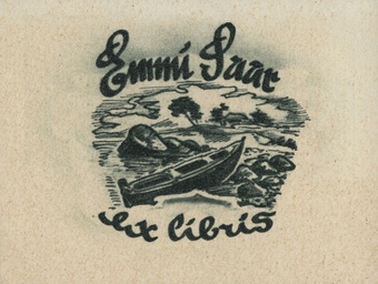 Emmi Saar ex libris 