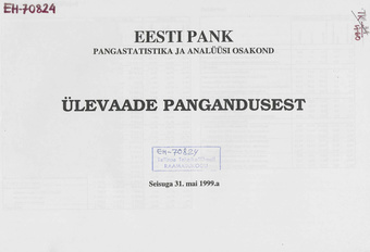 Ülevaade pangandusest ; 1999-05-31