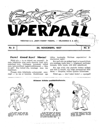 Uperpall ; 3 1927-11-26