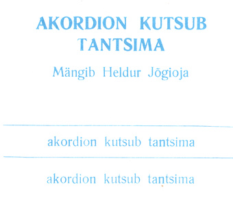 Akordion kutsub tantsima