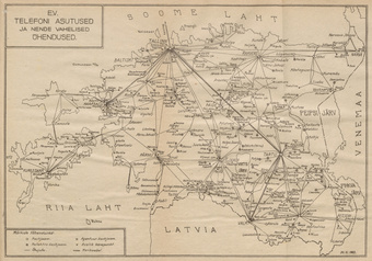 E.V. telefoni asutused ja nende vahelised magistraalühendused : 30.XI.1923 