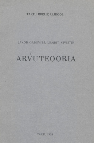 Arvuteooria : [konspekt] 