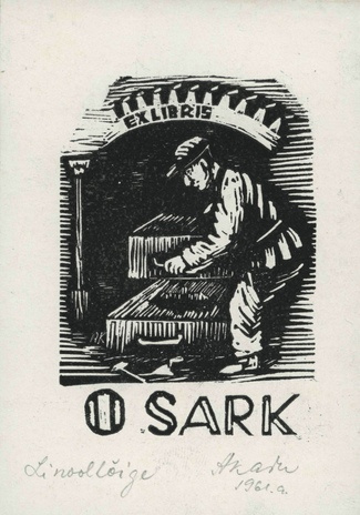 Ex libris O. Sark 