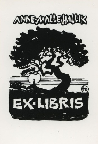 Anne-Malle Hallik ex-libris 