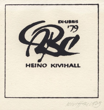 Ex libris Heino Kivihall '79 