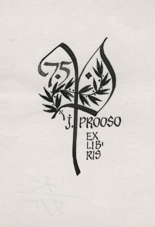 J. Prooso ex libris 