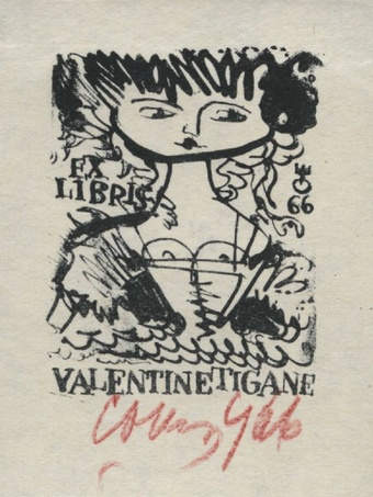 Ex libris Valentine Tigane 