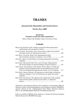 Trames ; 2 Vol 11 (61/56) 2007