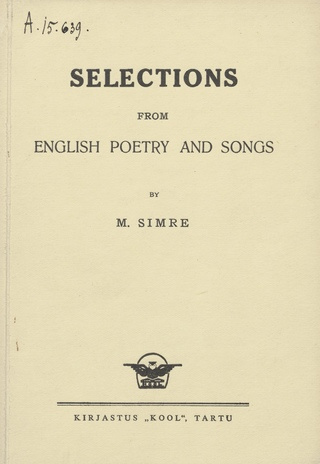 Selections from English poetry and songs