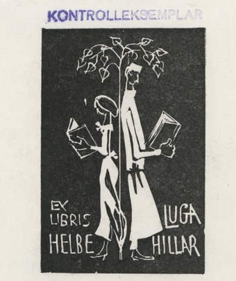 Ex libris Helbe Hillar Luga 