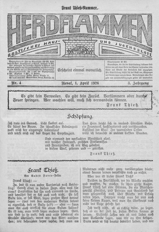 Herdflammen : Baltisches Haus- und Jugendblatt ; 4 1926-04-01