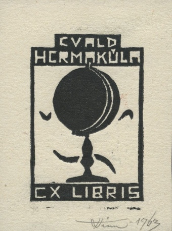 Evald Hermaküla ex libris 