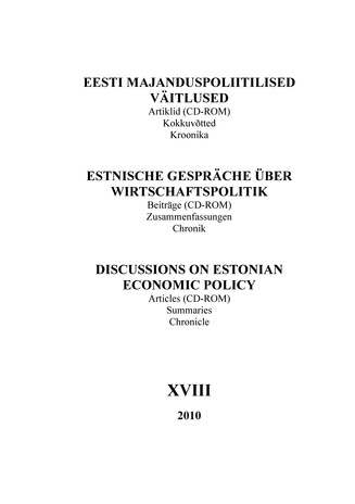 Eesti majanduspoliitilised väitlused : [kokkuvõtted] ; 18